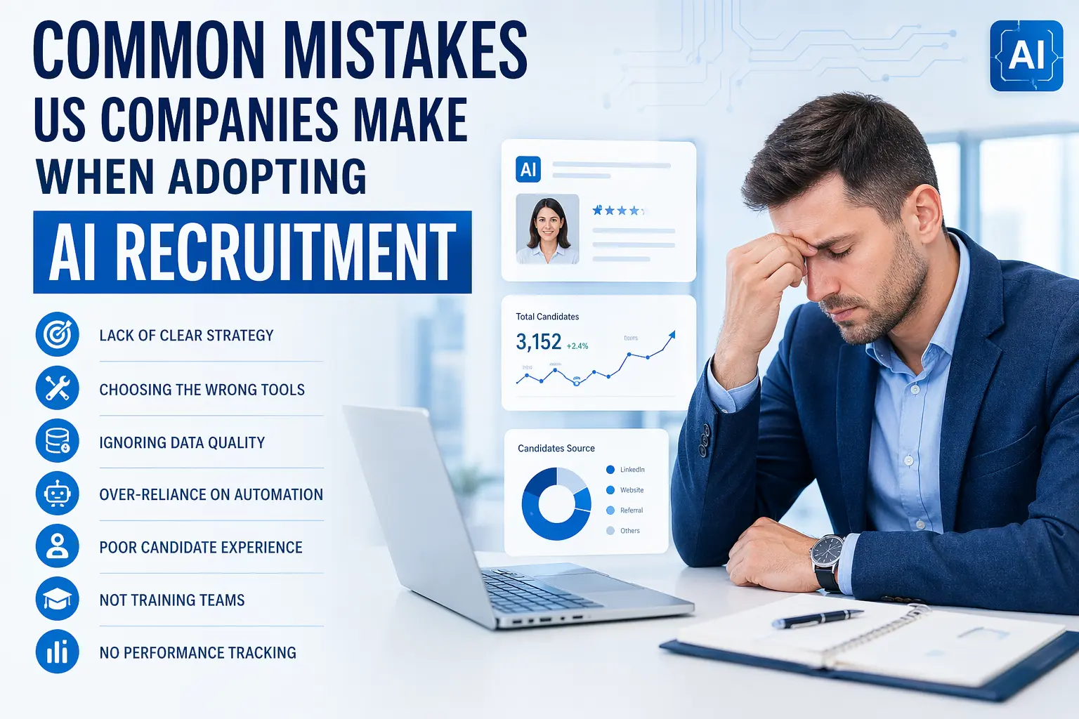 Common Mistakes US Companies Make When Adopting AI Recruitment