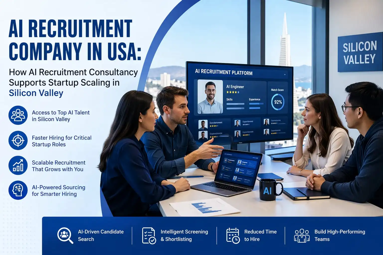 AI Recruitment Company in USA: How AI Recruitment Consultancy Supports Startup Scaling in Silicon Valley